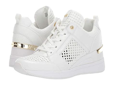 michael kors wedge sneakers white